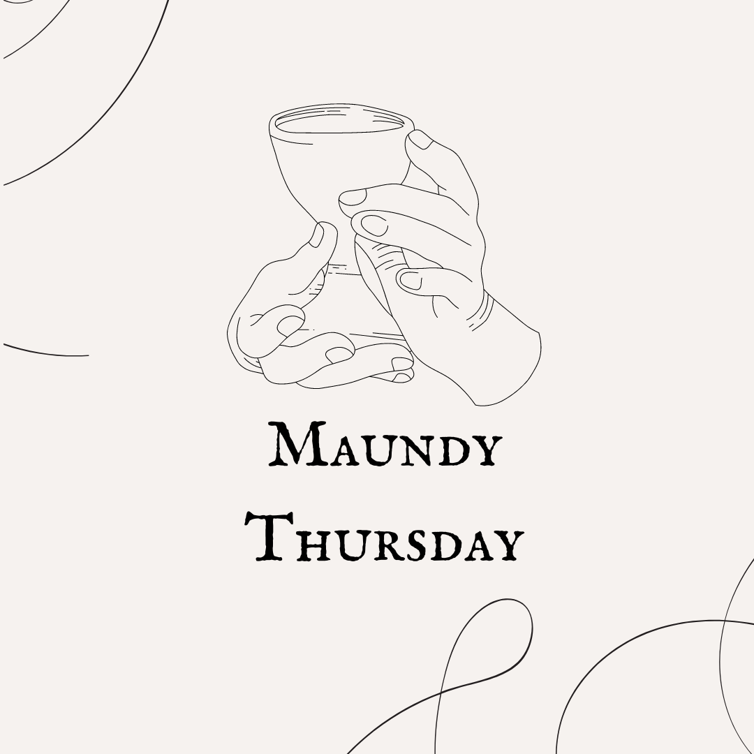 maundy thursday clipart black and white